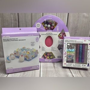 Creatology Easter Lot Egg Decorating Kit Craft Basics Tray Embellishment Kit